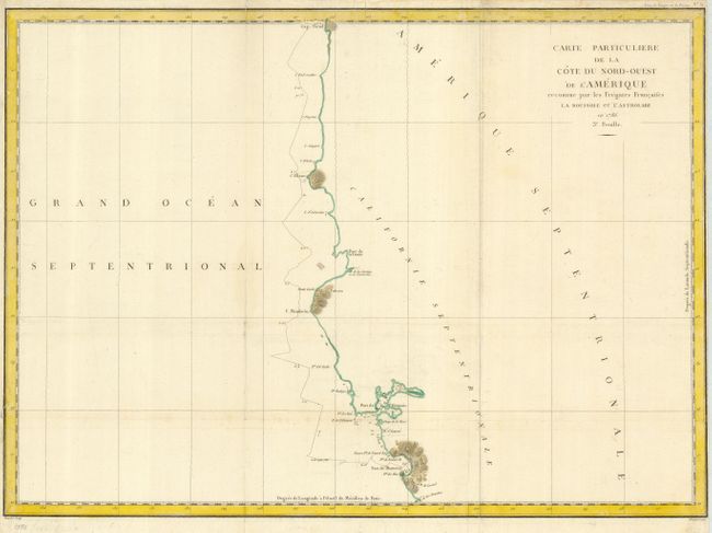 Carte Particuliere de la Cote du Nord-Ouest de l'Amerique reconnue par les Fregates Francaises la Boussole et l' Astrolabe en 1786. 3e. Feuille