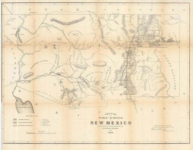 Sketch of Public Surveys in New Mexico to accompany the Annual Report of the Surveyor General for 1862