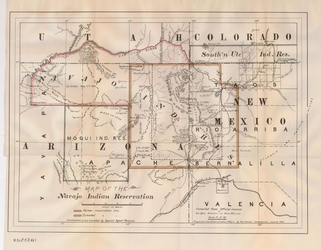 Map of the Navajo Indian Reservation