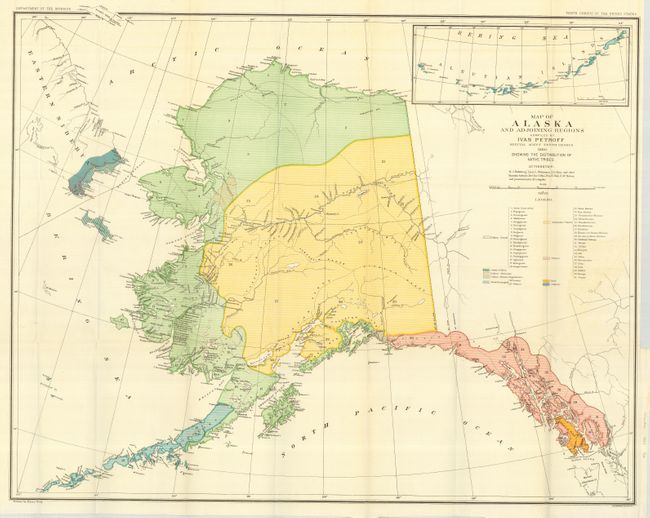 Map of Alaska and Adjoining Regions. Compiled by Ivan Petroff, Special Agent, Tenth Census [and] Map of Alaska