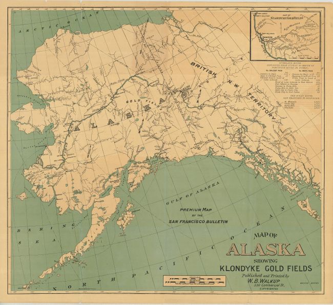 Map of Alaska Showing Klondyke Gold Fields