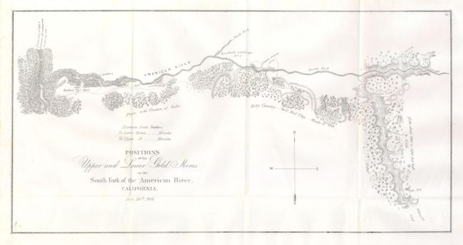 Positions of the Upper and Lower Gold Mines on the South Fork of the American River, California. July 20th, 1848 [together with] Upper Mines [on sheet with] Lower Mines or Mormon Diggings