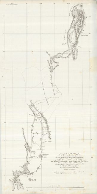 Sketch of the Route of Capt. Warner's Exploring Party in the Sacramento Valley and Sierra Nevada