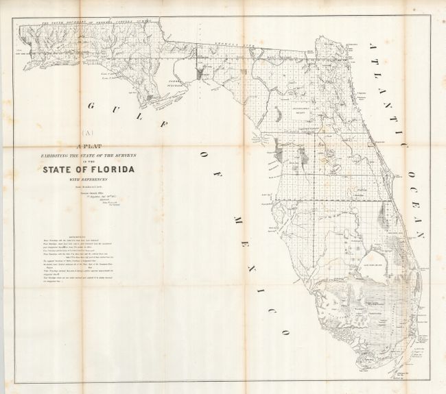 A Plat Exhibiting the State of the Surveys in the State of Florida