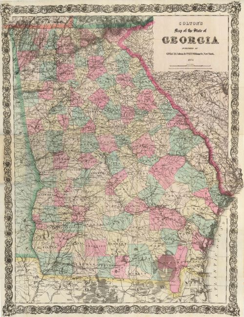 Colton's Map of the State of Georgia