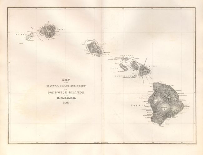 Map of the Hawaiian Group or Sandwich Islands