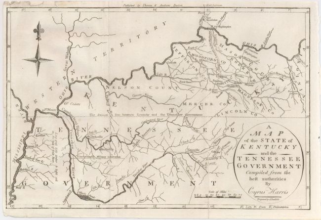 A Map of the State of Kentucky and the Tennessee Government compiled from the Best Authorities by Cyrus Harris