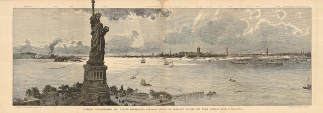 Liberty Enlightening the World - Bartholdi's Colossal Statue on Bedlow's Island, New York Harbor