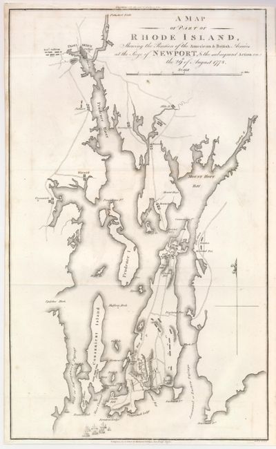 A Map of Part of Rhode Island Shewing the Position of the American & British Armies at the Siege of Newport, & the subsequent Action on the 29th of August 1778