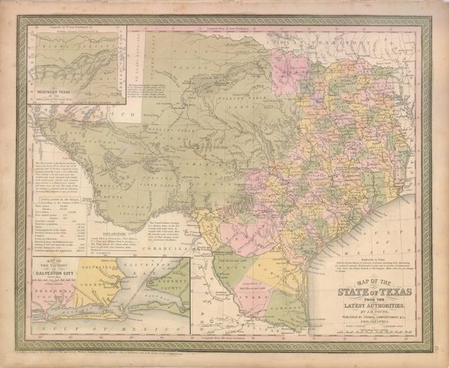 Map of the State of Texas from the Latest Authorities by J.H. Young