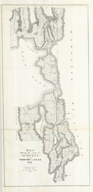 Map Showing the Extent of Surveys in the Territory of Utah 1856 [and]  Map of the Great Salt Lake and Adjacent Country in the State of Utah 