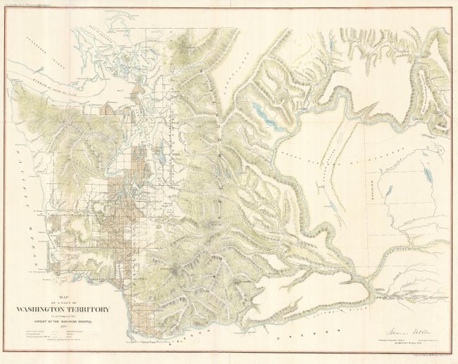 Map of a Part of Washington Territory to Accompany the Report of the Surveyor General