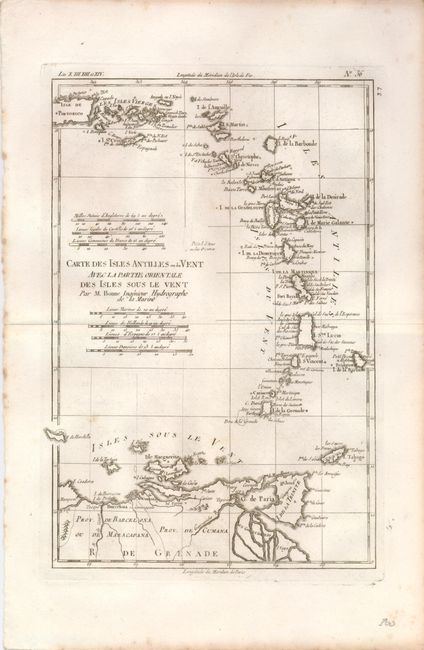 Carte des Isles Antilles ou du Vent avec la Partie Orientale des Isles sous le Vent [and]  Les Petites Antilles ou les Isles du Vent, avec Celles de Sous le Vent