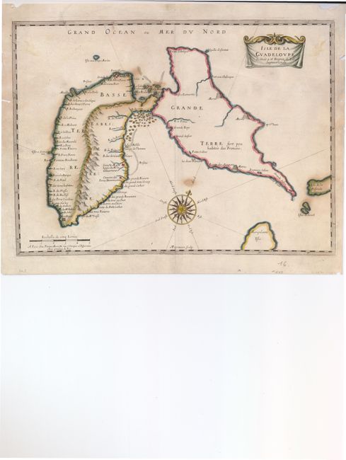 Isle de la Guadeloupe Scituee a 16 Degrez de Lat. Septentrionale