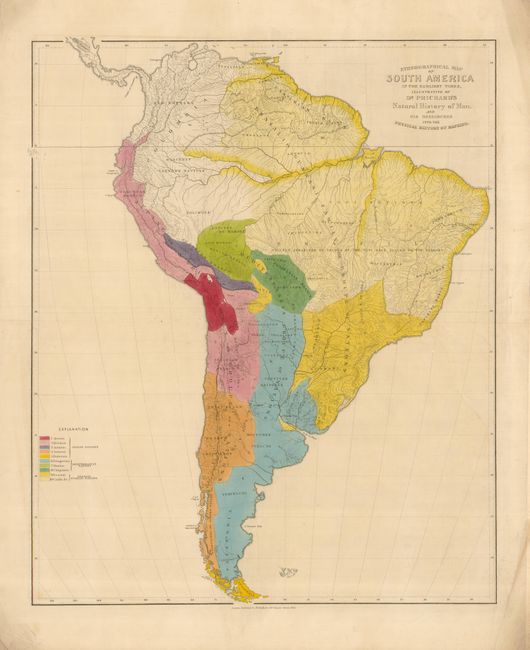 Ethnographical Map of South America in the Earliest Times, Illustrative of Dr. Pritchard's Natural History of Man and His Researches into the Physical History of Mankind