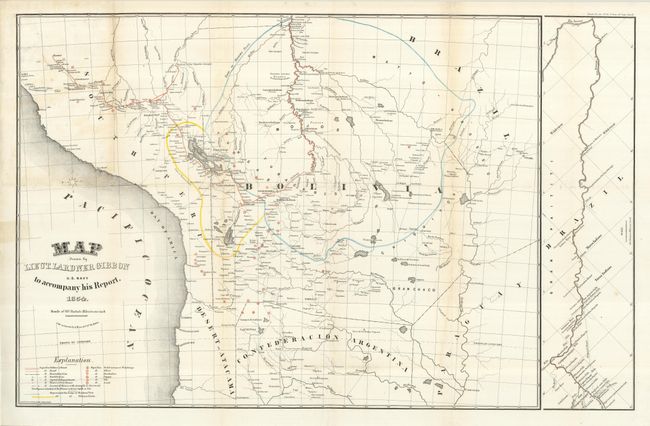 [Bolivia] Map Drawn by Lieut. Lardner Gibbon U.S. Navy to Accompany his Report
