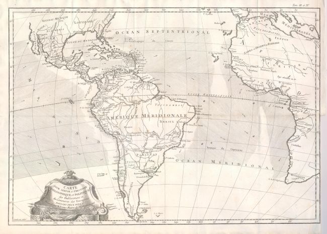 Carte Pour Servir a l'Histoire Philosophique et Politique des Etablissemens et du Commerce des Europeens Dans Deux Indies
