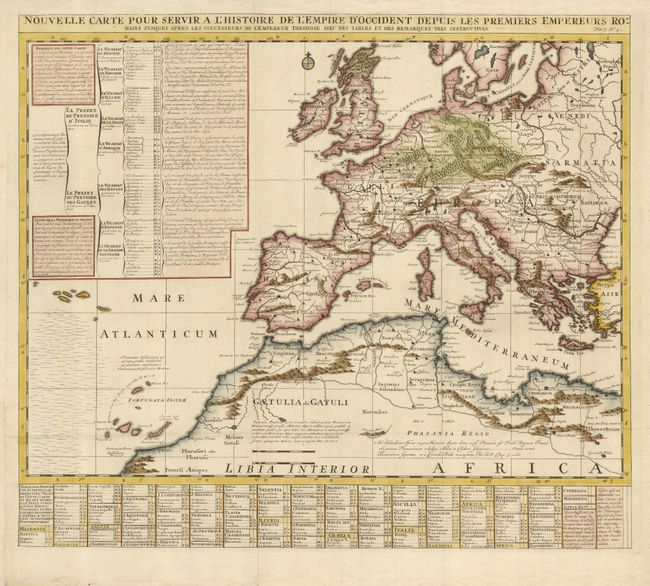 Nouvelle Carte pour Servir a l'Histoire de l'Empire d'Occident Depuis les Premiers Empereurs Romains