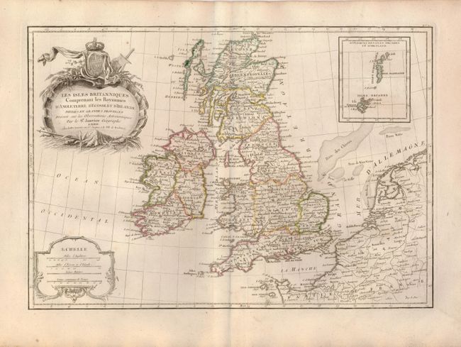 Les Isles Britanniques Comprenant les Royaumes d' Angleterre d' Ecosse et d' Irelande Divises en Grandes Provinces