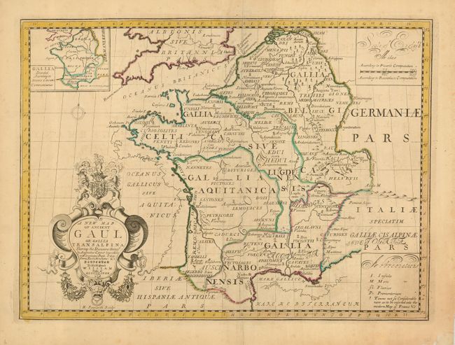 A New Map of Ancient Gaul or Gallia Transalpina