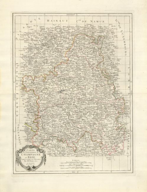 Carte du Gouvernement de Champagne et Brie Projettee et Assujettie aux Observations