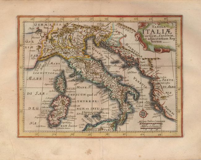Tabula Italiae Corsicae, Sardiniae, et adjacentium Regnorum