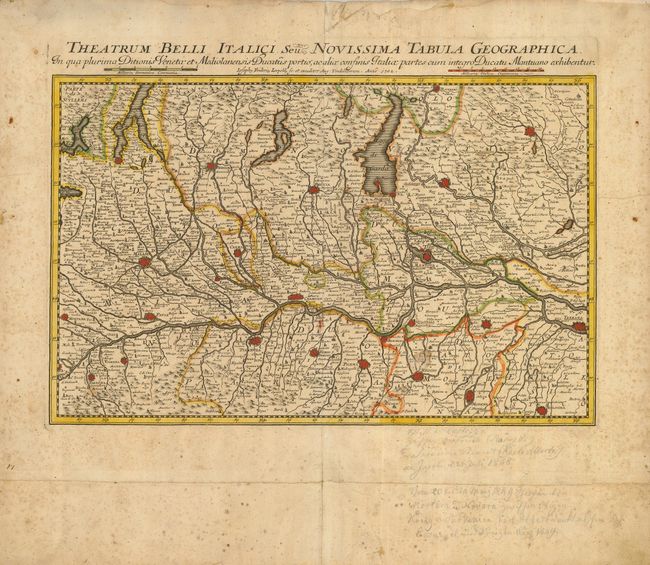 Theatrum Belli Italici seu Novissima Tabula Geographica