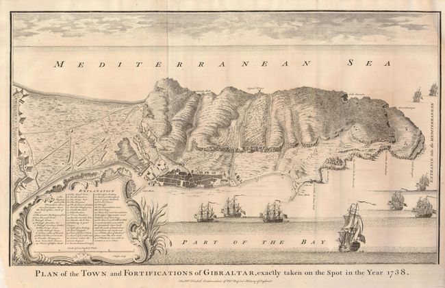 Plan of the Town and Fortifications of Gibraltar, Exactly Taken on the Spot in the Year 1738