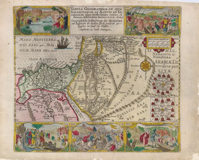 Tabula Geographica, In Qua Israelitarum, Ab Aegypto Ad Kenahanaeam usque profectiones omnes, et stationes describuntur Auctore D.R.M. Mathes