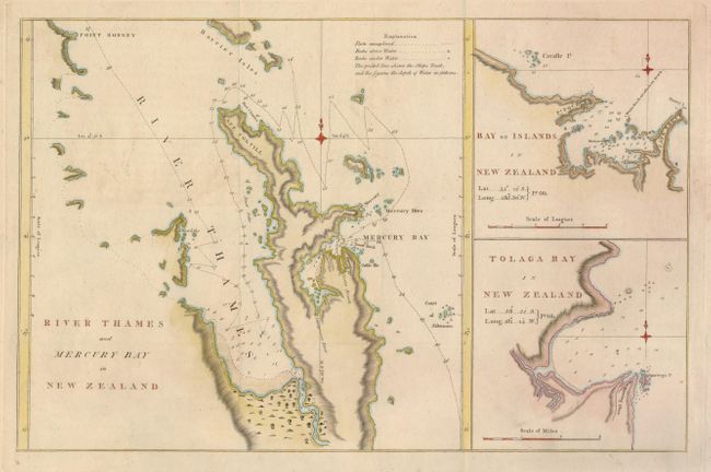 River Thames and Mercury Bay in New Zealand [on sheet with] Bay of Islands in New Zealand [and] Tolaga Bay in New Zealand