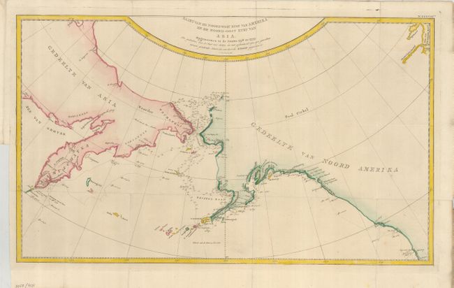 Kaart van de Noord-West Kust van Amerika en de Noord-Oost Kust van Asia.  Opgenoomen in de Jaaren 1778 en 1779