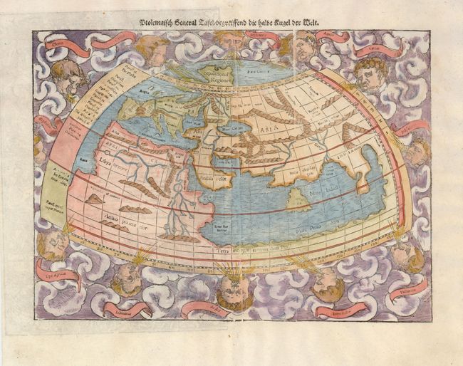 Ptolemaisch General Tafel Begreissend die halbe Rugel der Welt