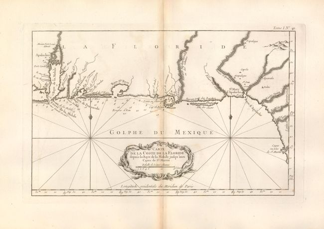 Carte de la Coste de la Floride depuis la Baye de la Mobile jusqu aux Cayes de St. Martin