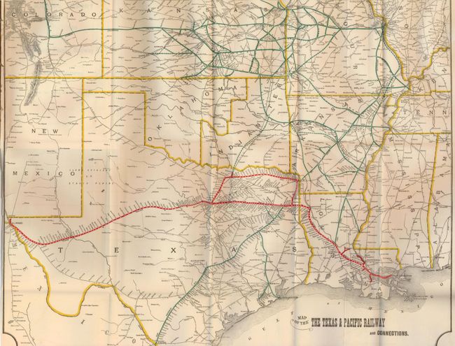 Map of the Texas & Pacific Railway and Connections.