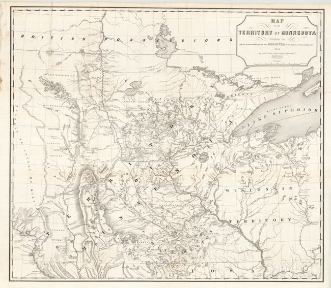 Map of the Territory of Minnesota Exhibiting the Route of the Expedition to the Red River of the North