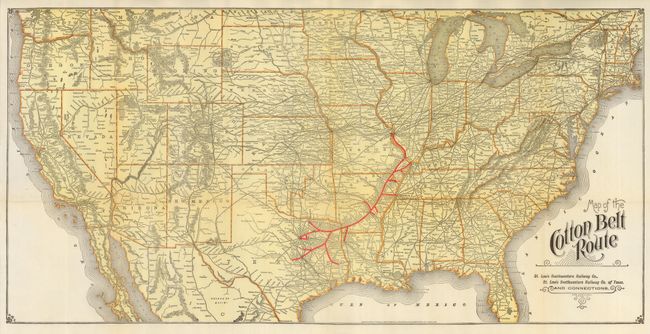 Map of the Cotton Belt Route St. Louis Southwestern Railway Co. of Texas