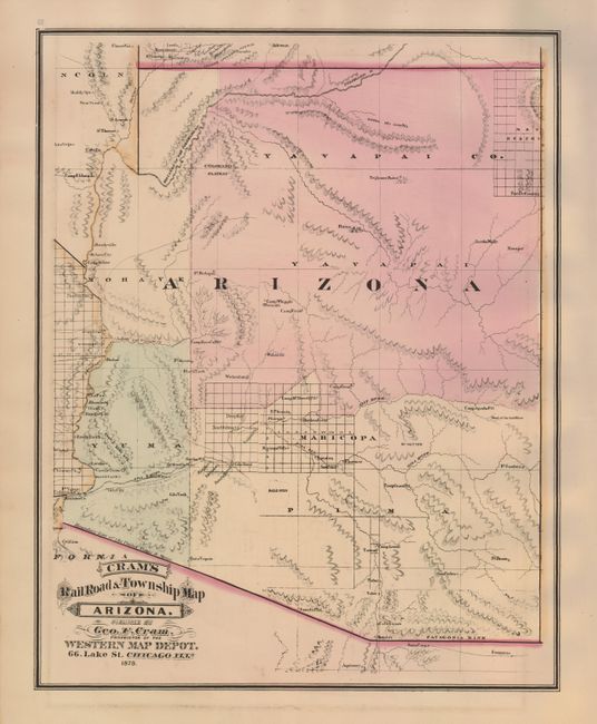 Cram's Railroad & Township Map of Arizona