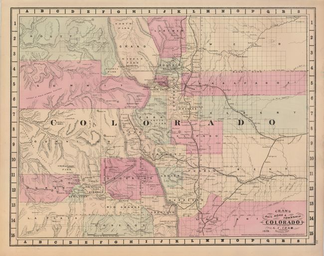 Cram's Railroad & Township Map of Colorado