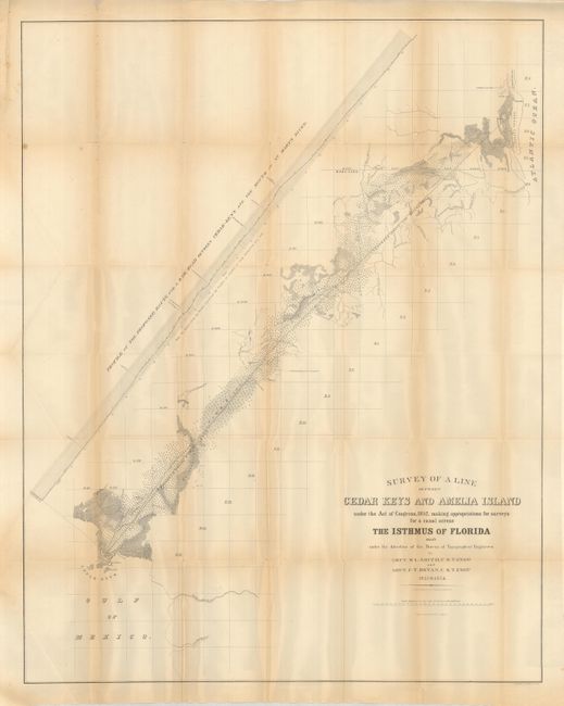 Survey of a Line between Cedar Keys and Amelia Island  for a Canal across the Isthmus of Florida 1853 &1854