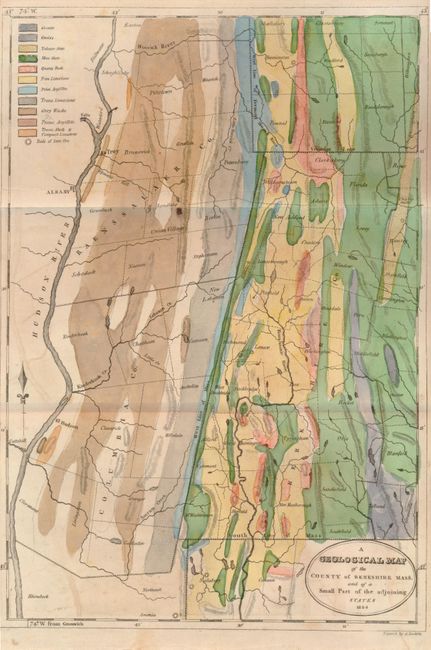 A Geological Map of the County of Berkshire Mass.  And of a Small Part of the Adjoining States