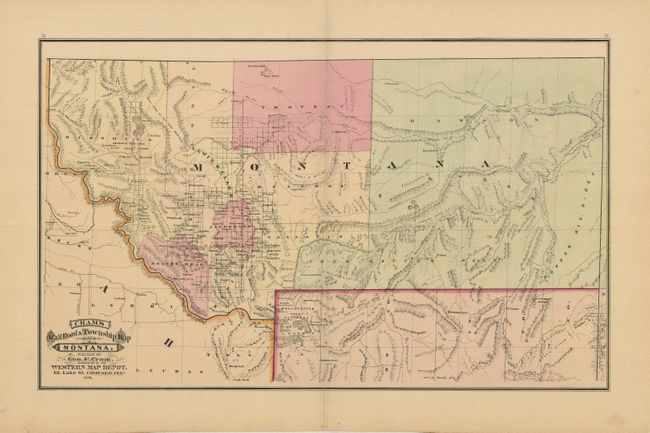 Cram's Railroad & Township Map of Montana
