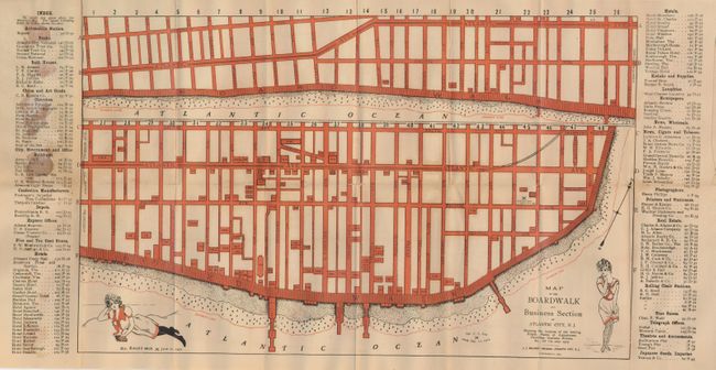 Map of the Boardwalk and Business Section of Atlantic City, N.J.