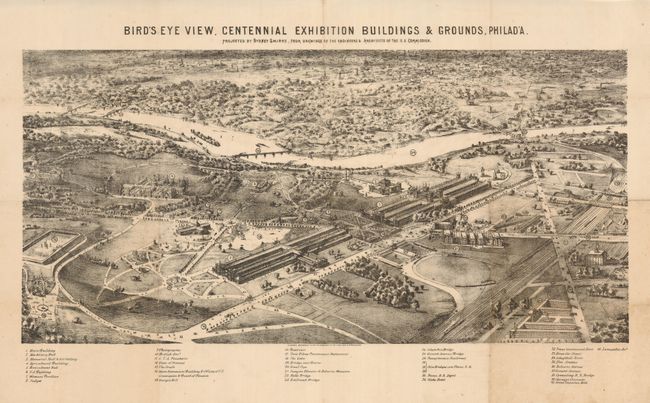 Bird's Eye View, Centennial Exhibition Buildings & Grounds, Philad'a