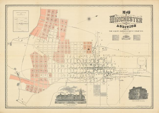 Map of Winchester Virginia Addition Made by the Equity Improvement Company