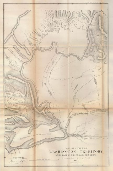 Map of a Part of Washington Territory Lying East of the Cascade Mountains [and] Map of that Part of Washington Territory Lying West of the Cascade Mountains