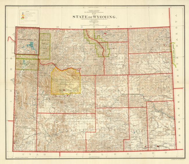 Map of the State of Wyoming