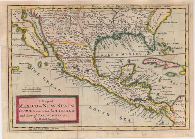 A Map of Mexico or New Spain Florida now called Louisiana and Part of California &c.