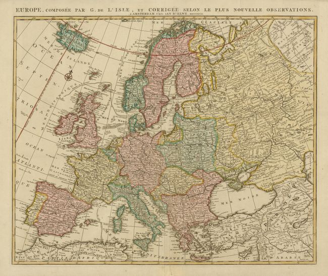 Europe, Composee par G. de l'Isle, et Corriggee Selon le plus Nouvelle Observations