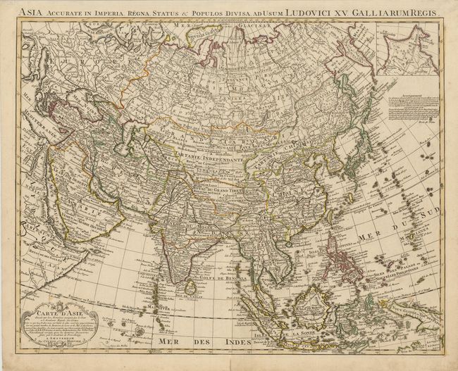 Carte d'Asie, Dressee sur les Memoires Envoyez par le Czar 