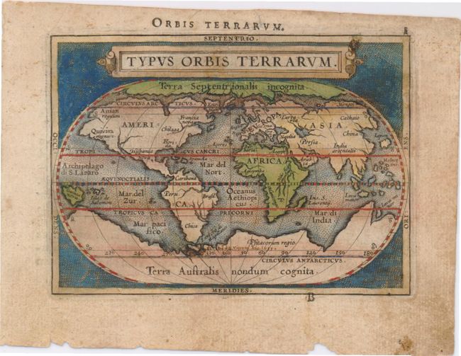 Typus Orbis Terrarum [in set with] Americae sive Novi Orbis Nova Descriptio [and] Asiae Nova Descr [and] Africa Tabula Nova [and] Europa